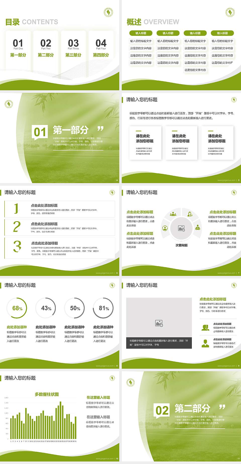 上海济光职业技术学院专题讲座/学术交流会PPT模板下载4:3格式幻灯片预览图2