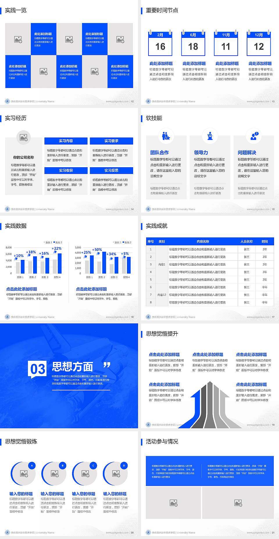 贵州航天职业技术学院专用国家奖学金答辩PPT模板4:3格式幻灯片预览图3