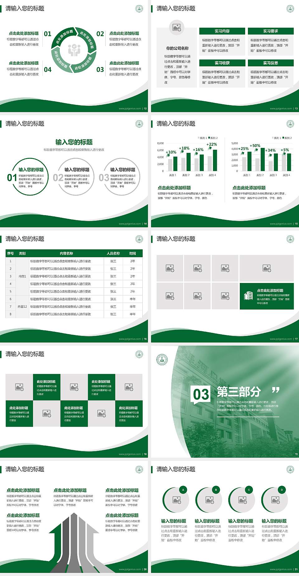 梅河口康美职业技术学院专题讲座/学术交流会PPT模板下载4:3格式幻灯片预览图3