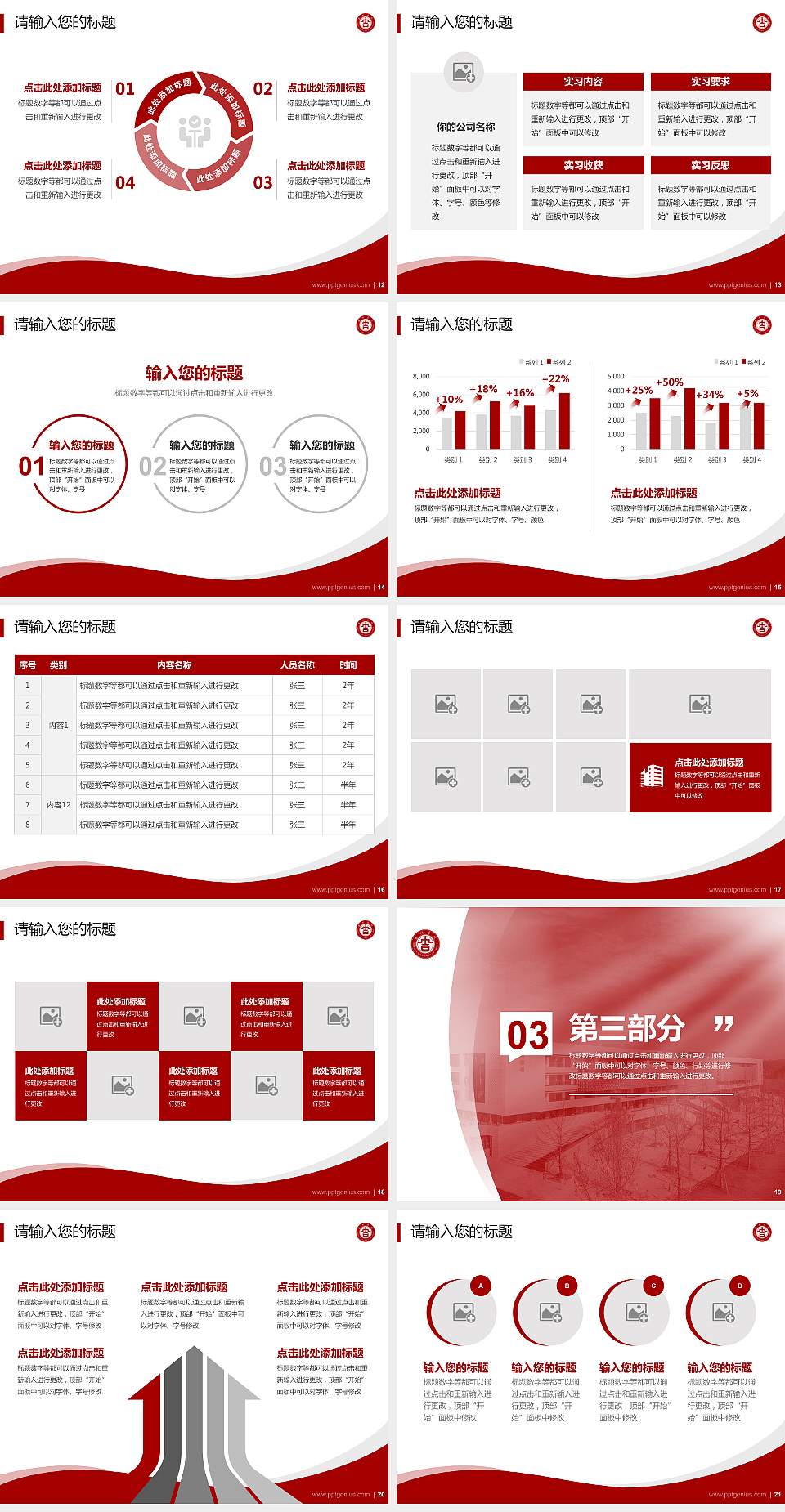 吉利学院专题讲座/学术交流会PPT模板下载4:3格式幻灯片预览图3