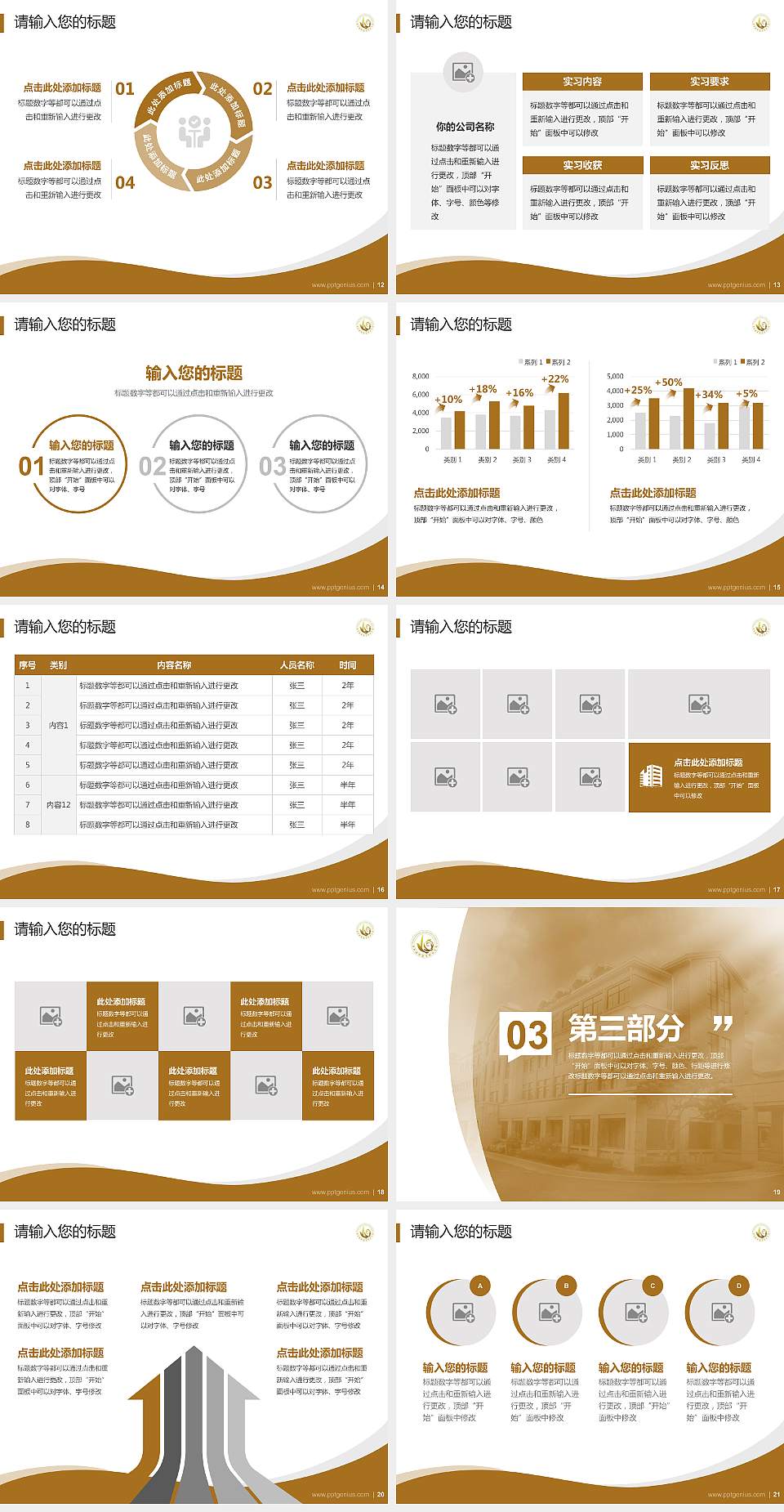 浙江特殊教育职业学院专题讲座/学术交流会PPT模板下载4:3格式幻灯片预览图3