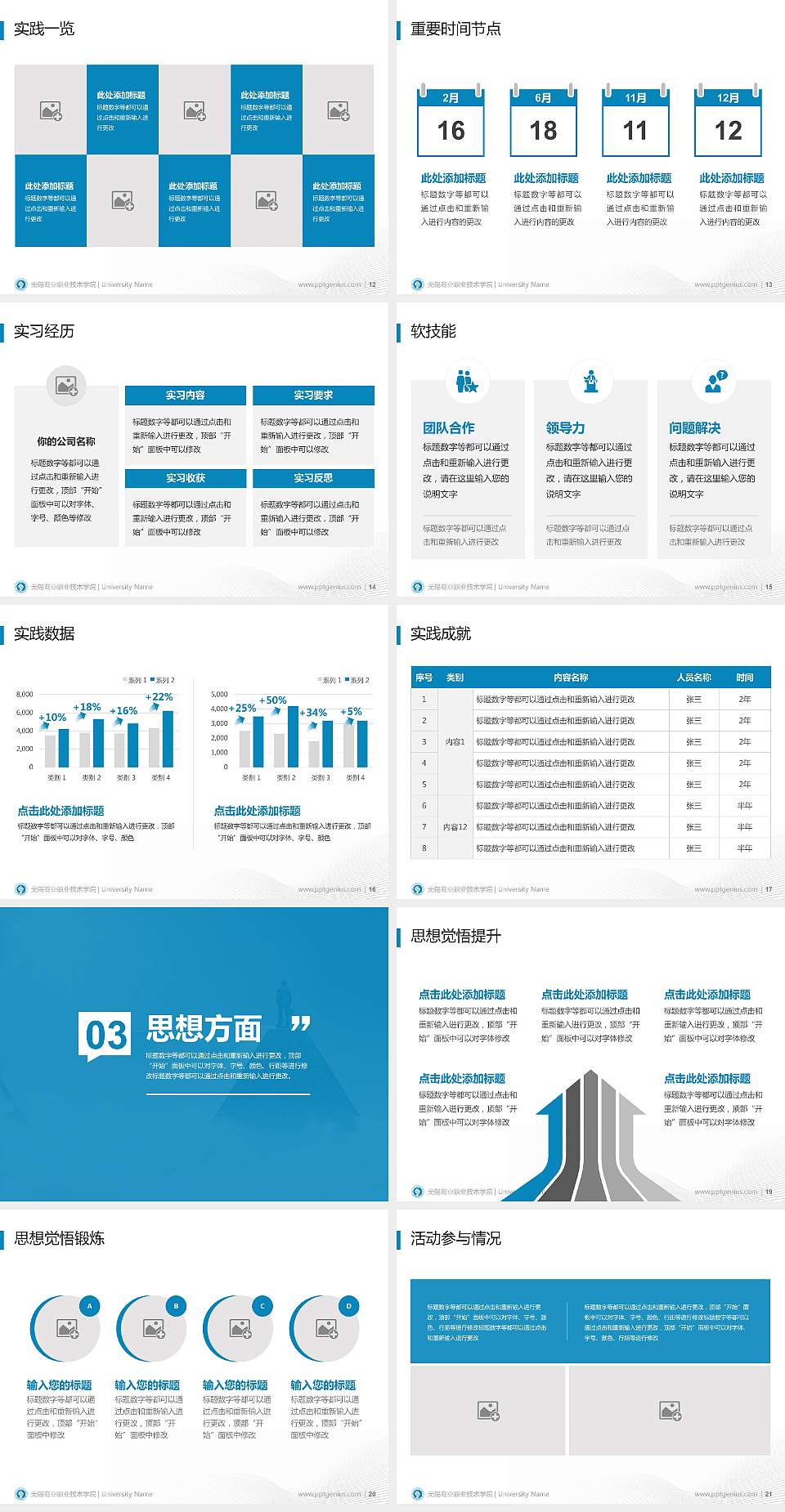 无锡商业职业技术学院专用国家奖学金答辩PPT模板4:3格式幻灯片预览图3