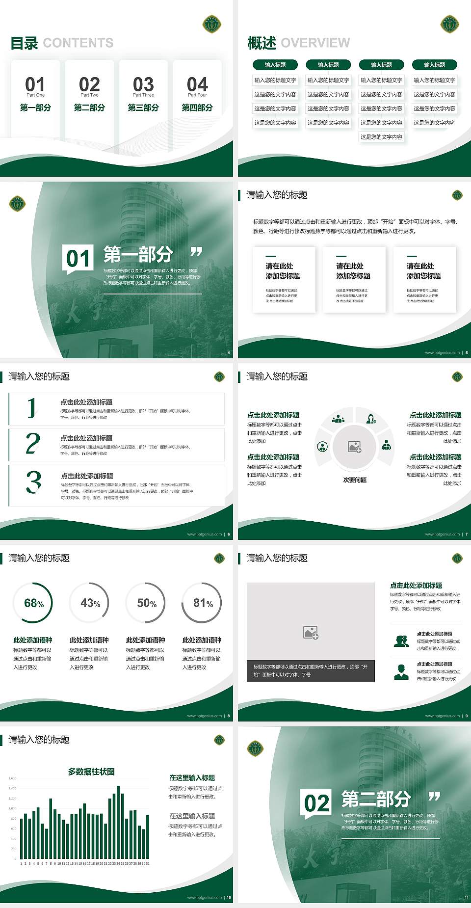 陆军军医大学专题讲座/学术交流会PPT模板下载4:3格式幻灯片预览图2