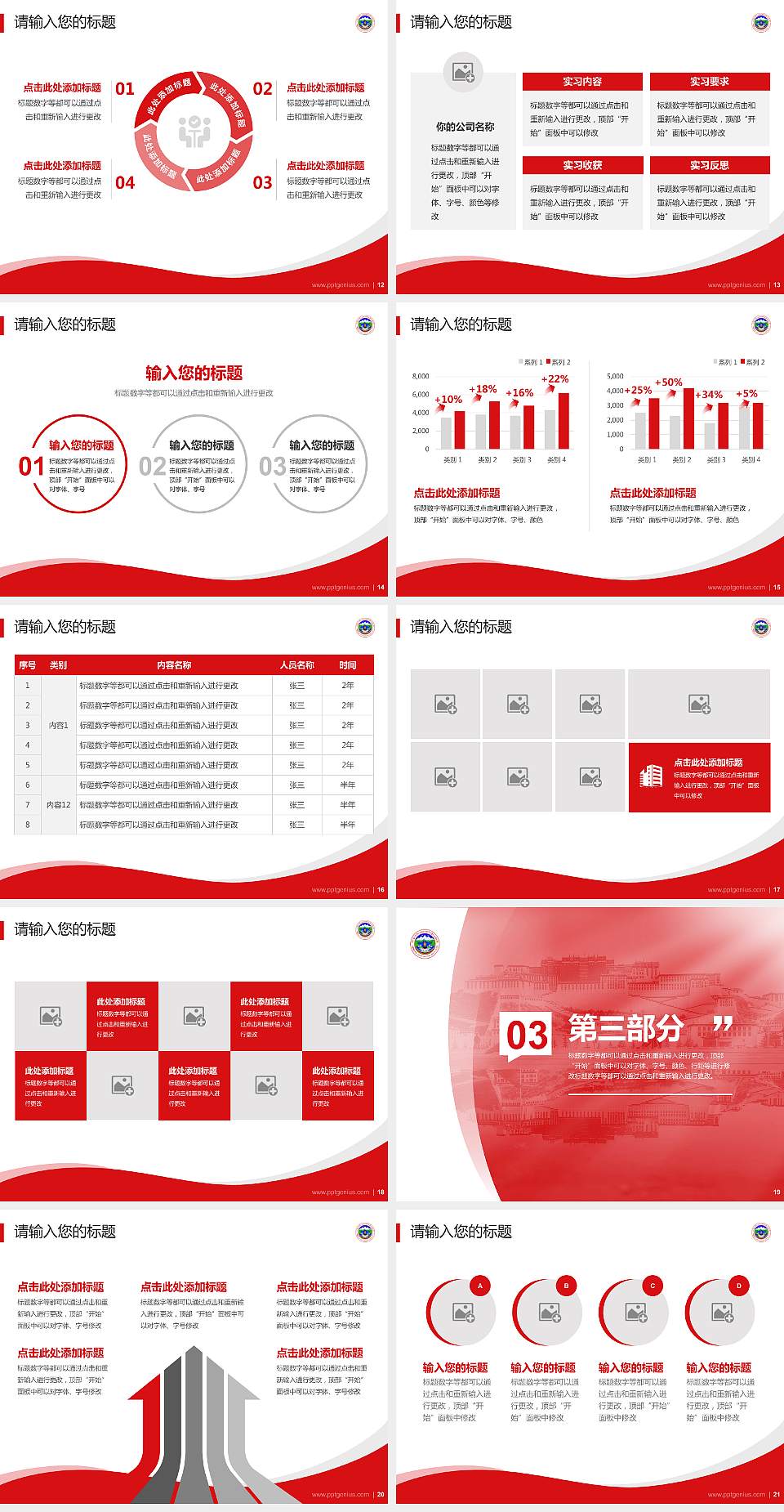 西藏藏医学院专题讲座/学术交流会PPT模板下载4:3格式幻灯片预览图3