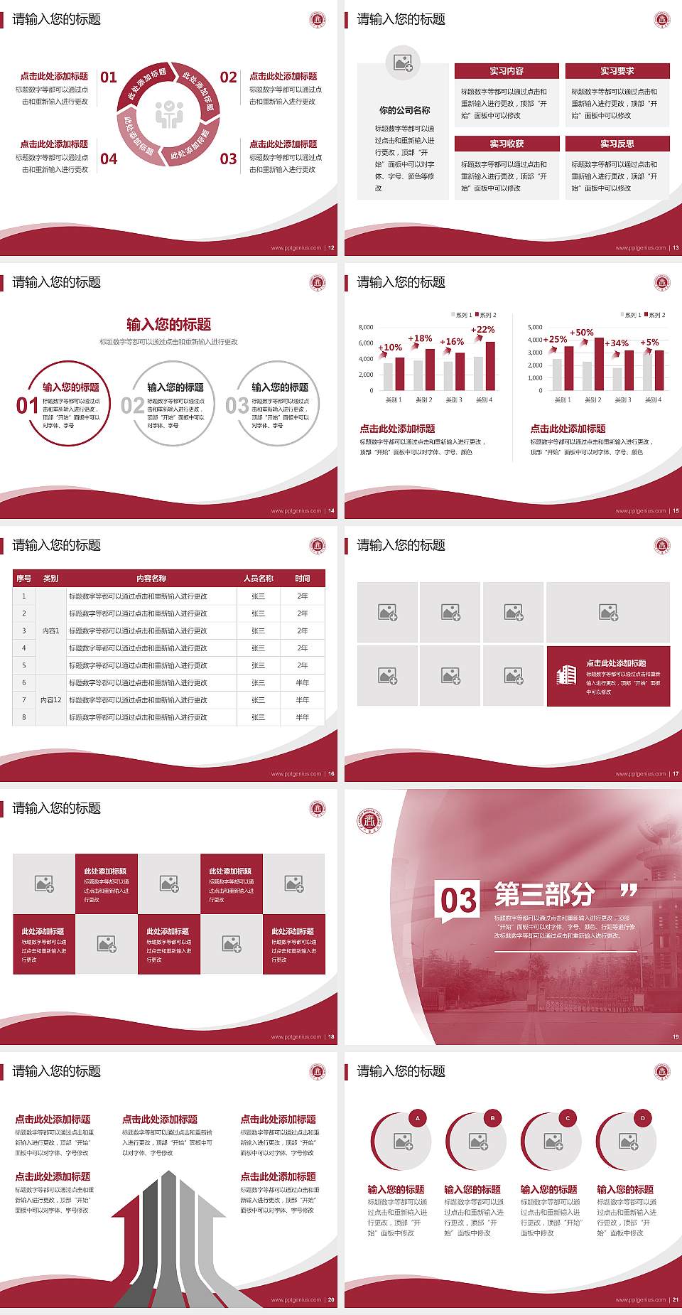 泸州医学院专题讲座/学术交流会PPT模板下载4:3格式幻灯片预览图3