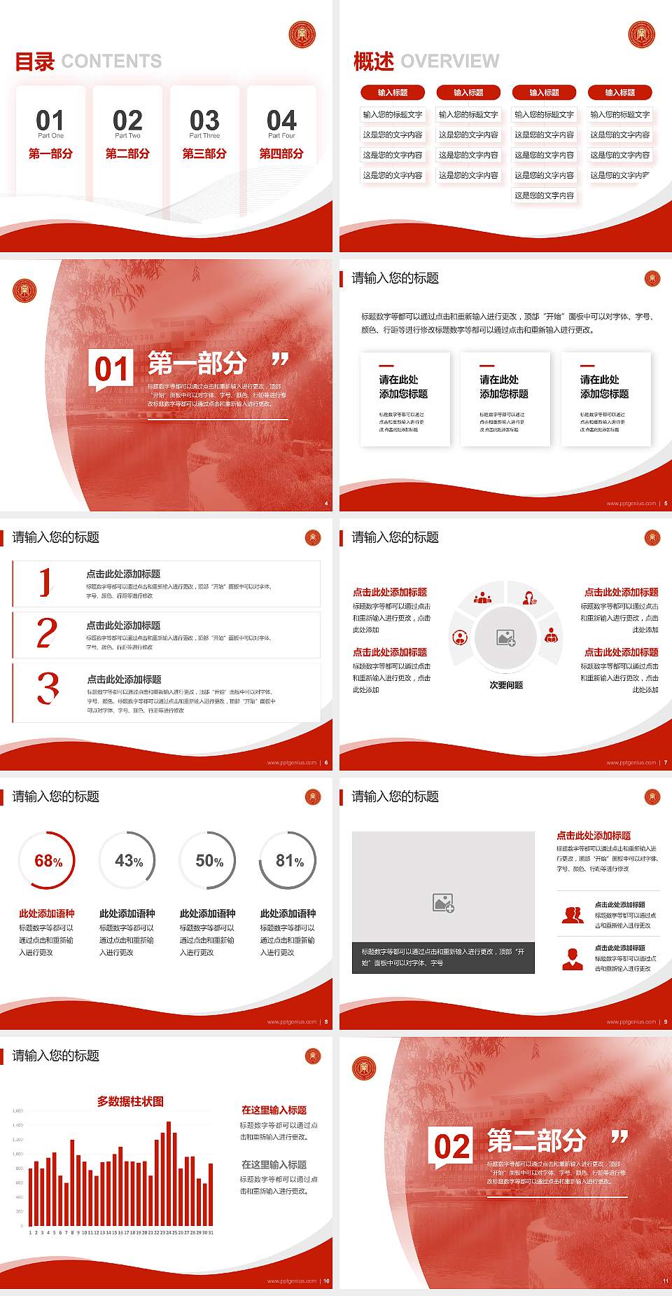 赤峰工业职业技术学院专题讲座/学术交流会PPT模板下载4:3格式幻灯片预览图2