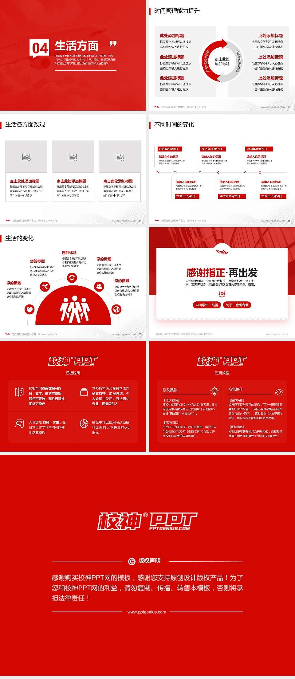 南通航运职业技术学院专用国家奖学金答辩PPT模板4:3格式幻灯片预览图4