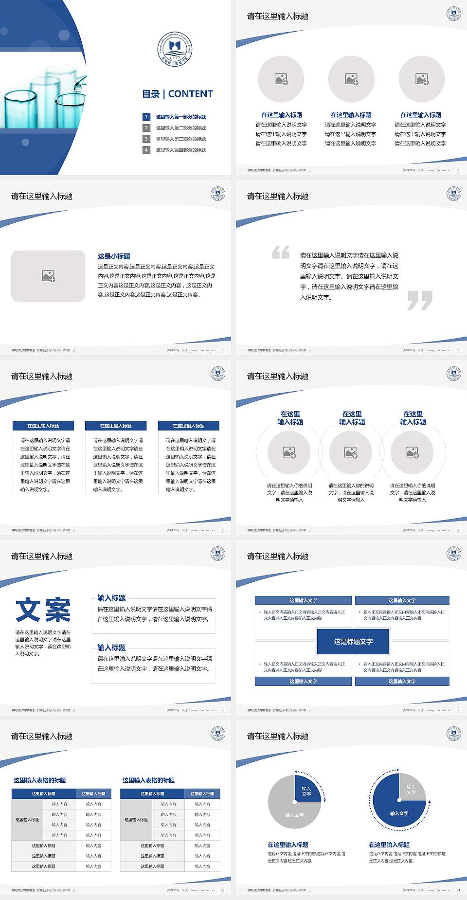 重庆化工职业学院毕业论文答辩PPT模板下载4:3格式幻灯片预览图2