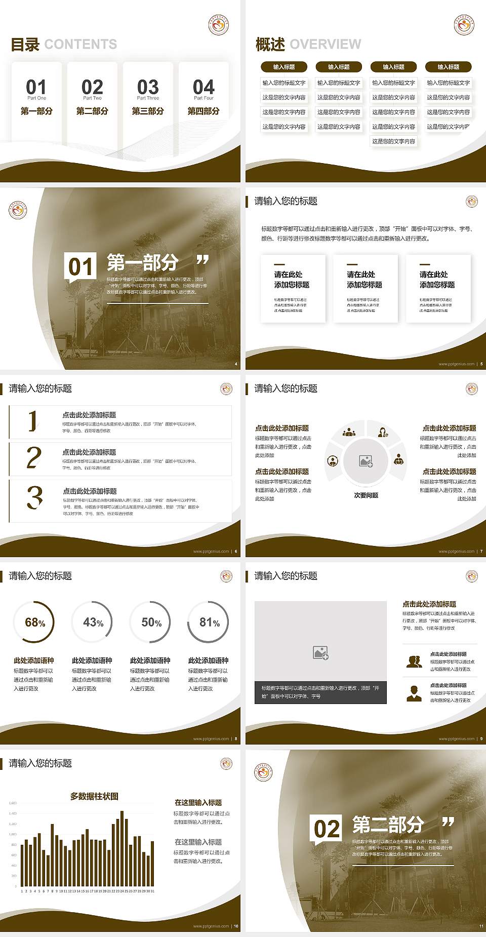 云南城市建设职业学院专题讲座/学术交流会PPT模板下载4:3格式幻灯片预览图2