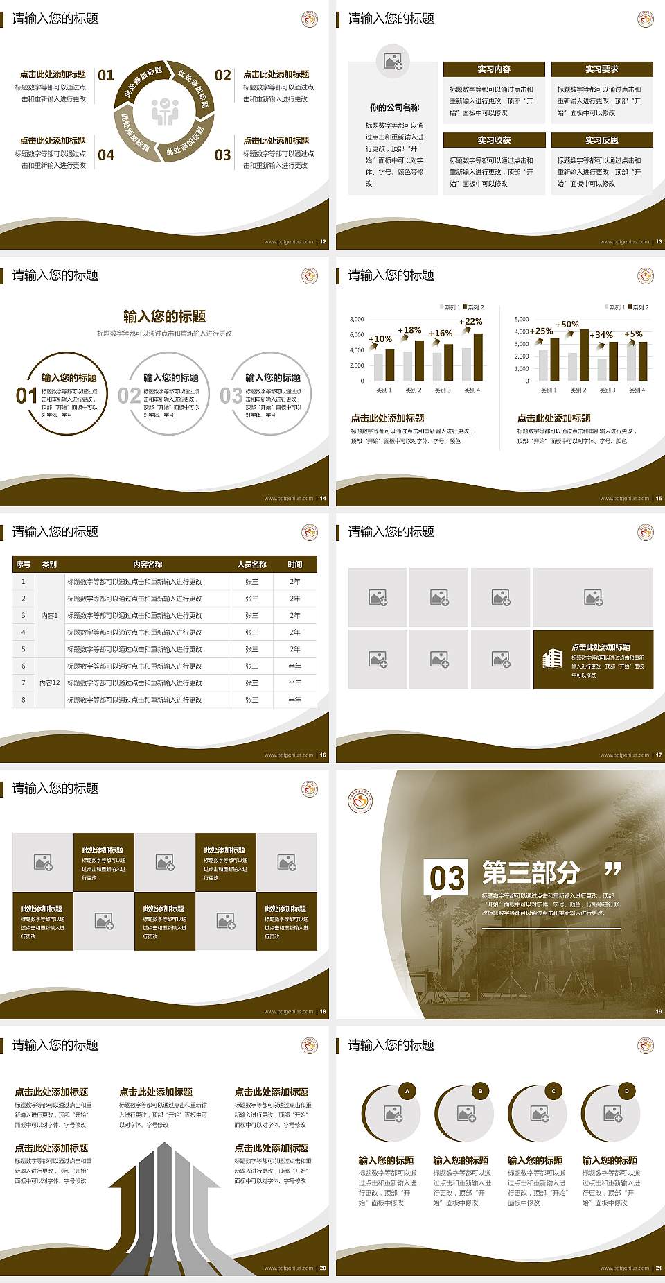 云南城市建设职业学院专题讲座/学术交流会PPT模板下载4:3格式幻灯片预览图3