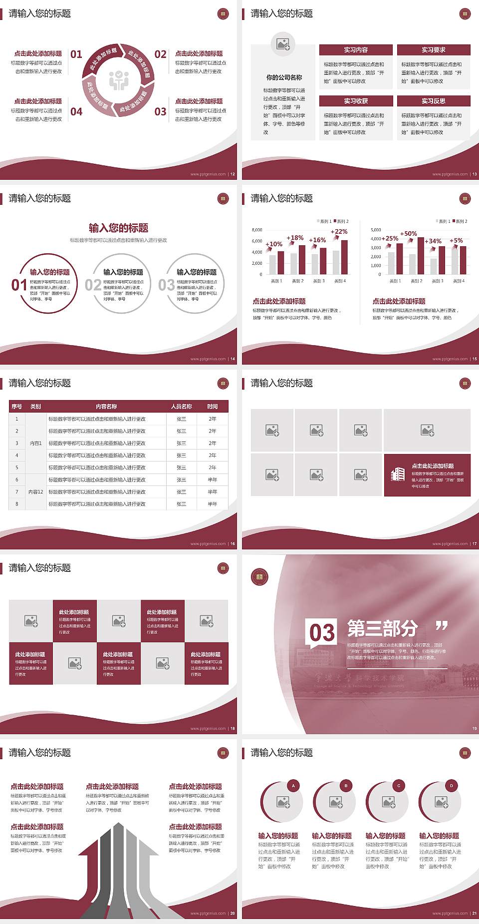 宁波大学科学技术学院专题讲座/学术交流会PPT模板下载4:3格式幻灯片预览图3