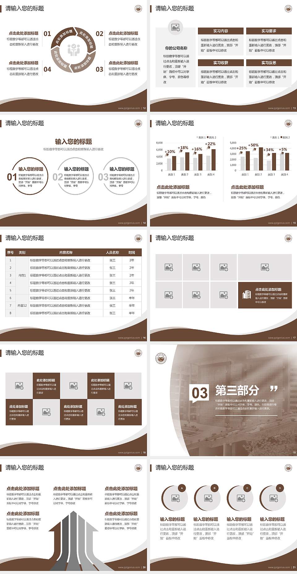 贵州商学院专题讲座/学术交流会PPT模板下载4:3格式幻灯片预览图3