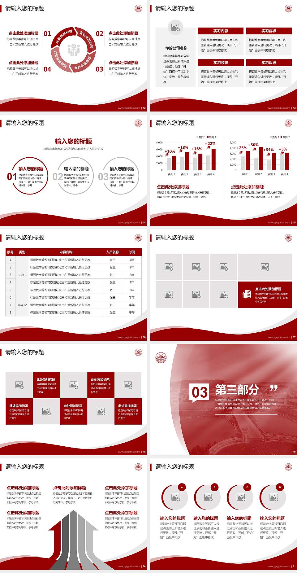山东大学（威海）专题讲座/学术交流会PPT模板下载4:3格式幻灯片预览图3