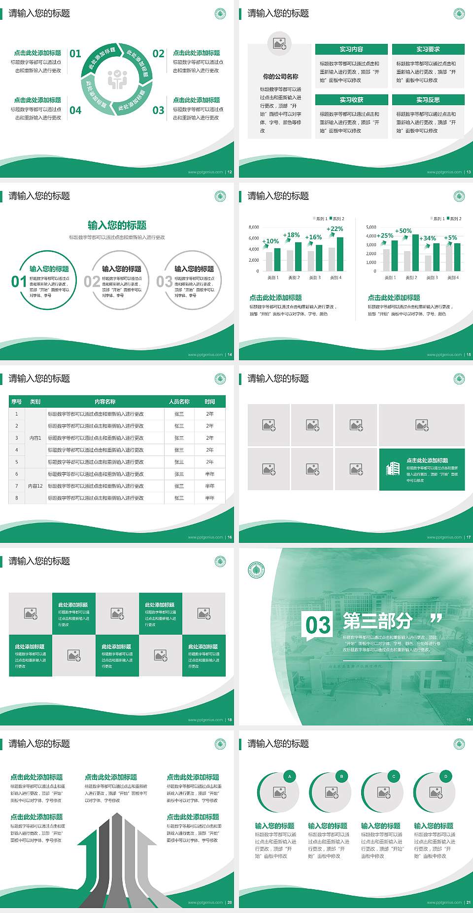 广东茂名农林科技职业学院专题讲座/学术交流会PPT模板下载4:3格式幻灯片预览图3