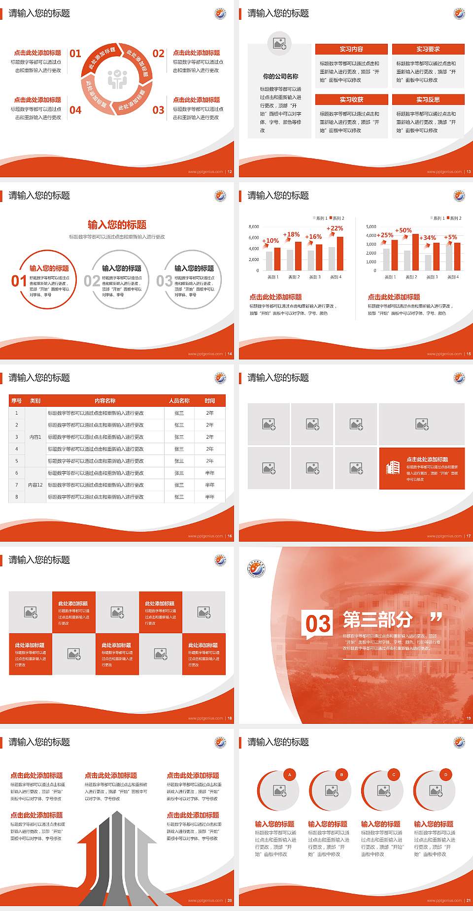 汕头职业技术学院专题讲座/学术交流会PPT模板下载4:3格式幻灯片预览图3