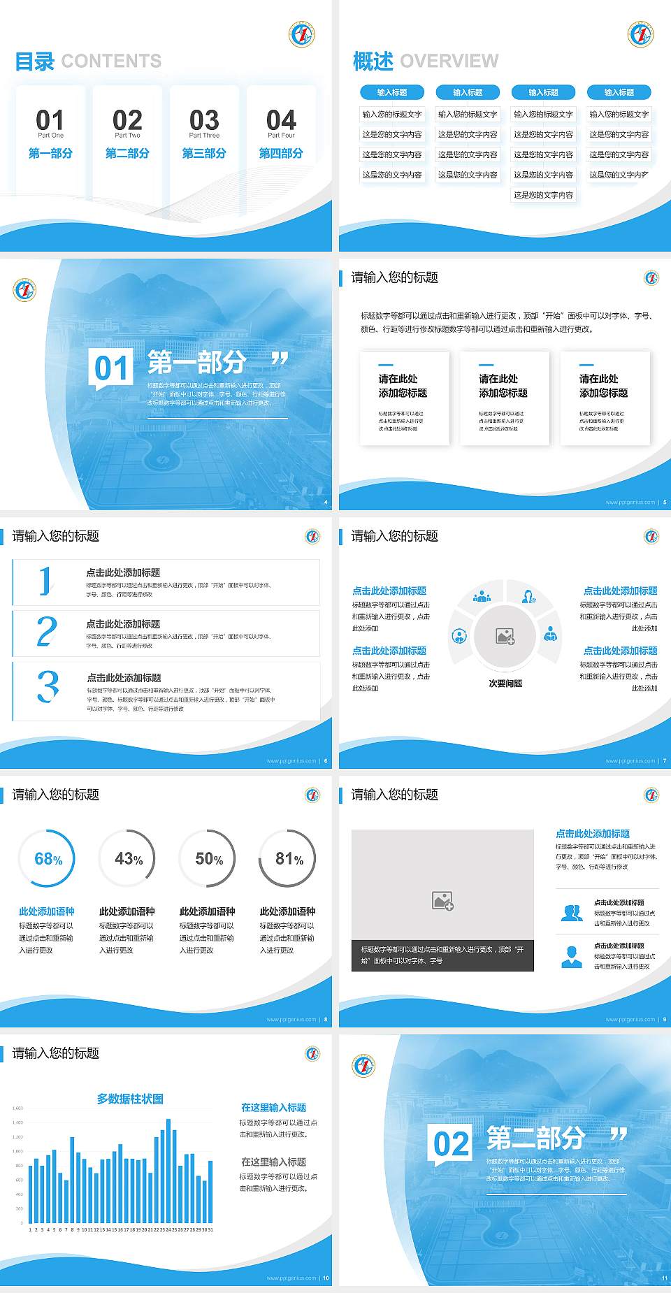 贵州水利水电职业技术学院专题讲座/学术交流会PPT模板下载4:3格式幻灯片预览图2