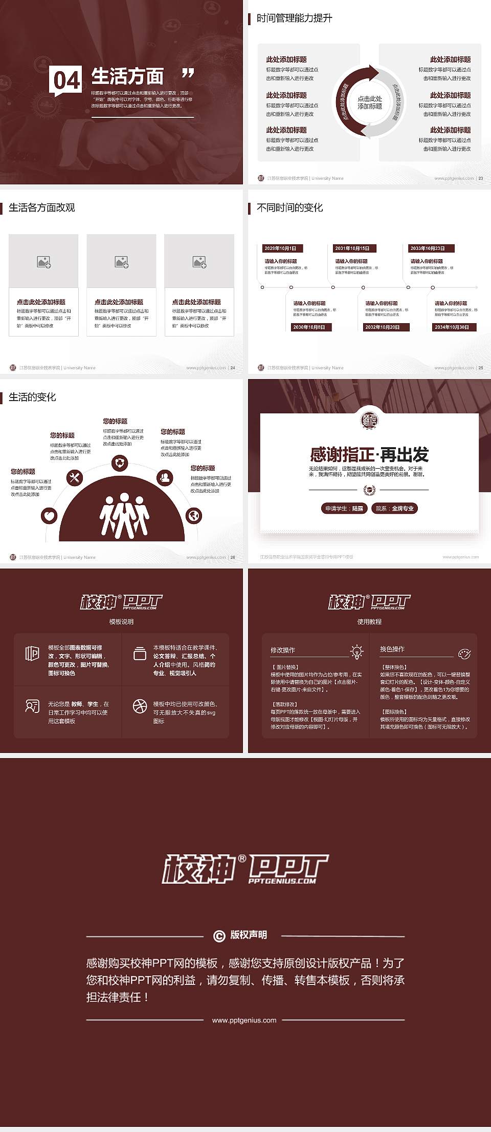 江苏信息职业技术学院专用国家奖学金答辩PPT模板4:3格式幻灯片预览图4