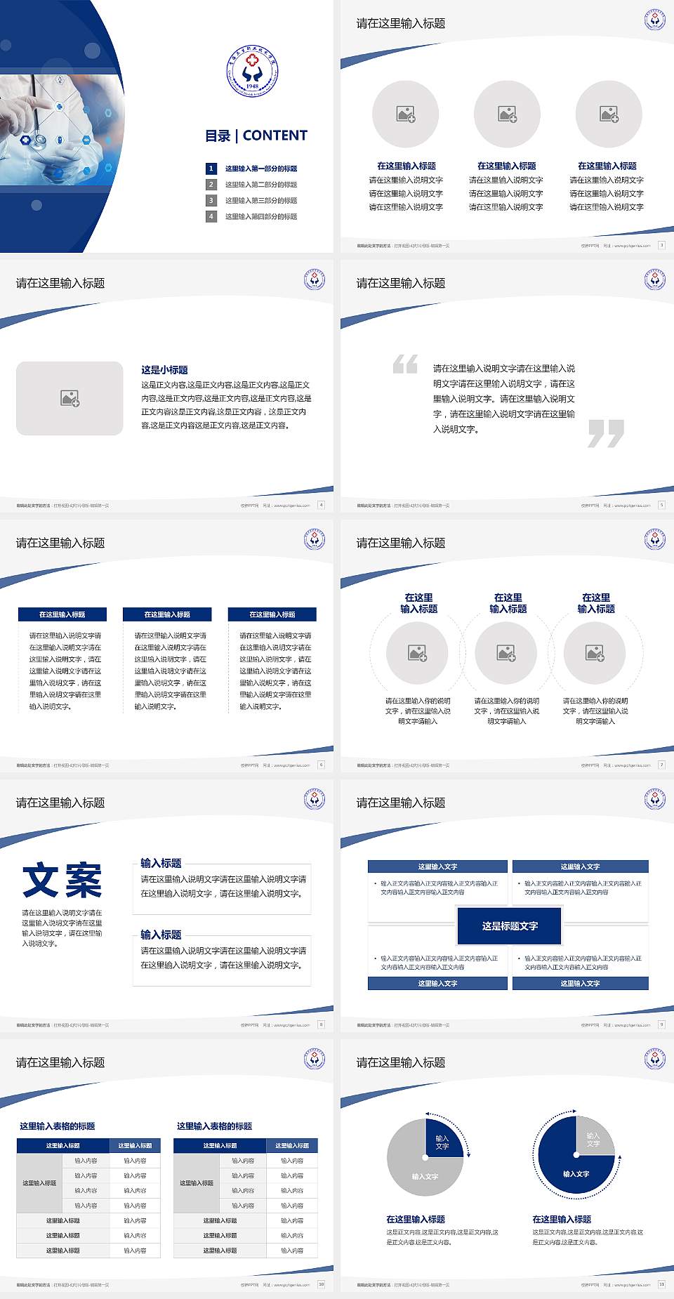 青海卫生职业技术学院毕业论文答辩PPT模板下载4:3格式幻灯片预览图2