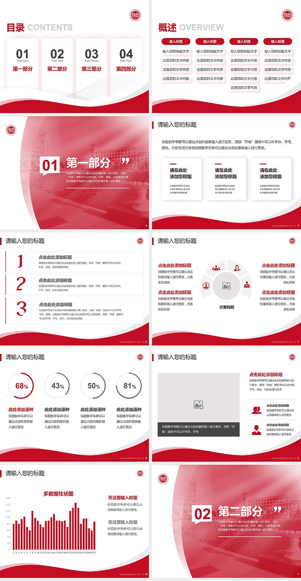 上海立信会计学院专题讲座/学术交流会PPT模板下载4:3格式幻灯片预览图2