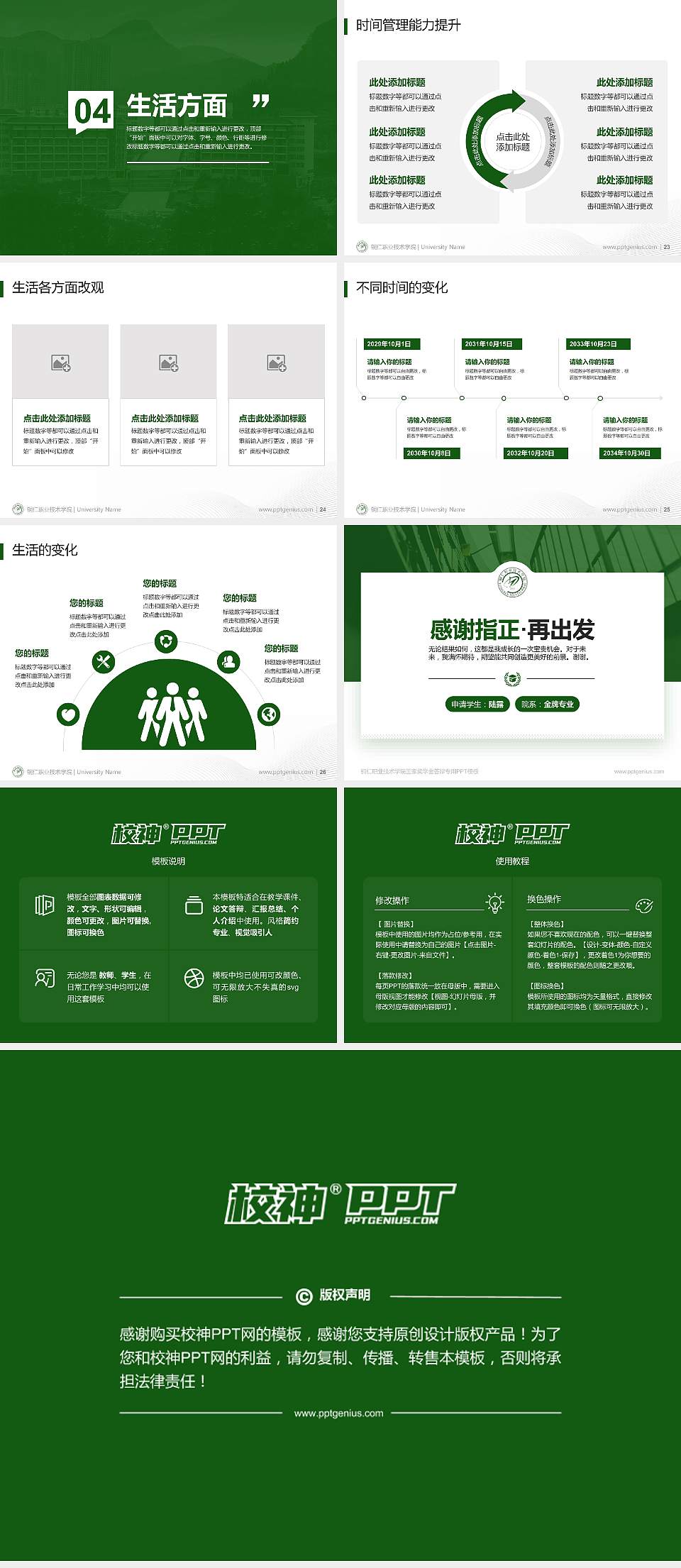 铜仁职业技术学院专用国家奖学金答辩PPT模板4:3格式幻灯片预览图4