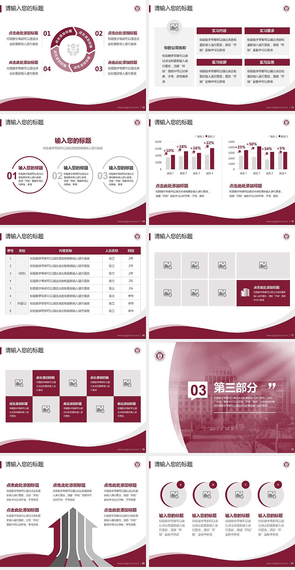 温州医科大学专题讲座/学术交流会PPT模板下载4:3格式幻灯片预览图3