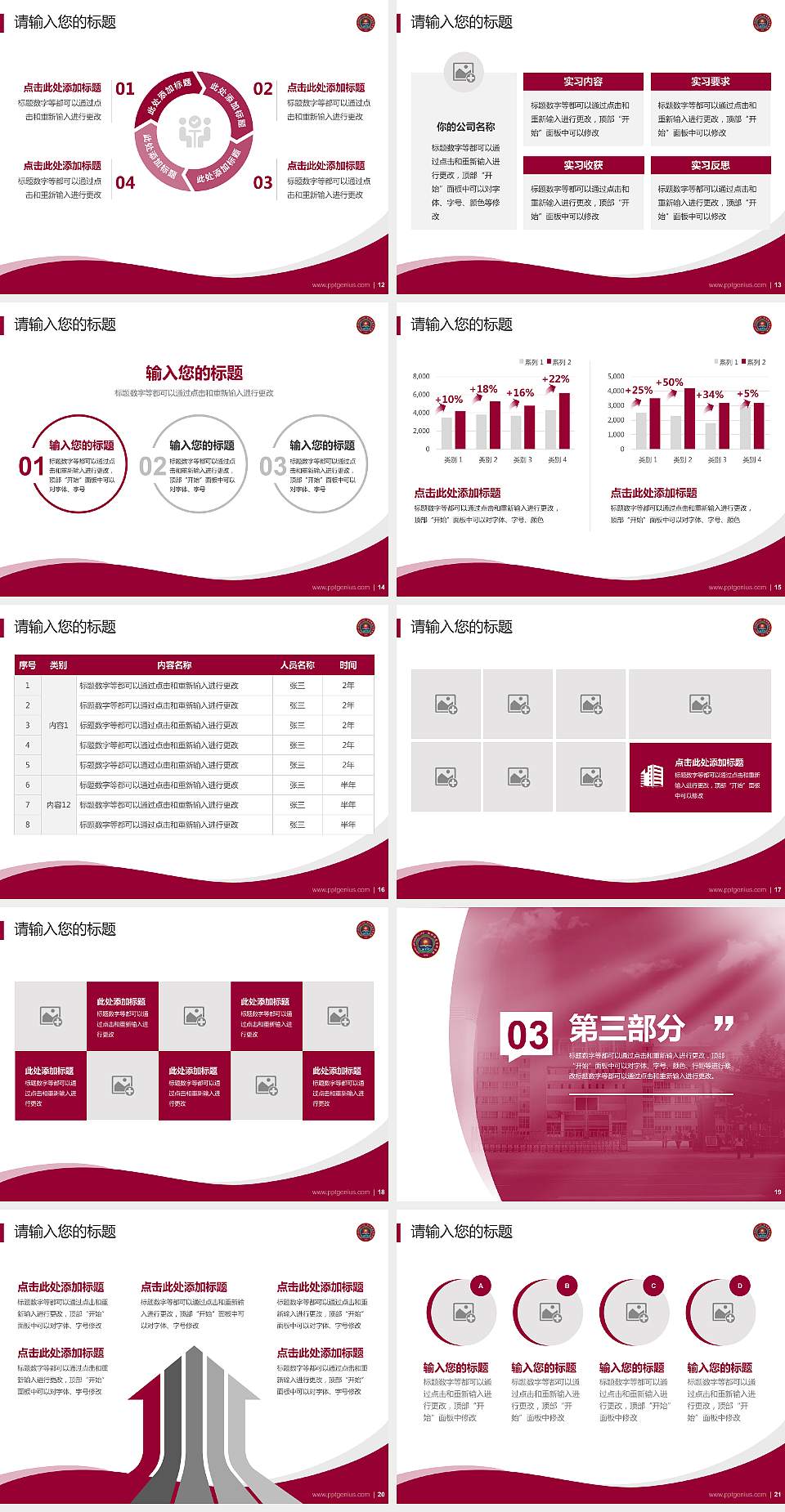 和田师范专科学校专题讲座/学术交流会PPT模板下载4:3格式幻灯片预览图3
