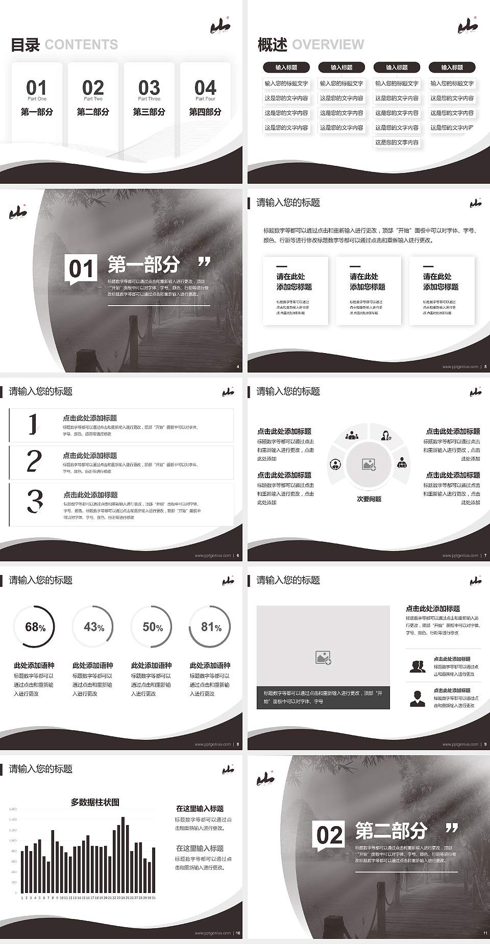 桂林山水职业学院专题讲座/学术交流会PPT模板下载4:3格式幻灯片预览图2
