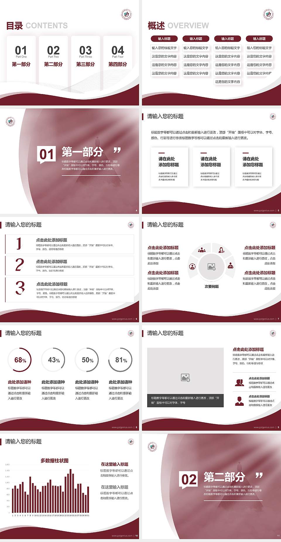 四川城市职业学院专题讲座/学术交流会PPT模板下载4:3格式幻灯片预览图2