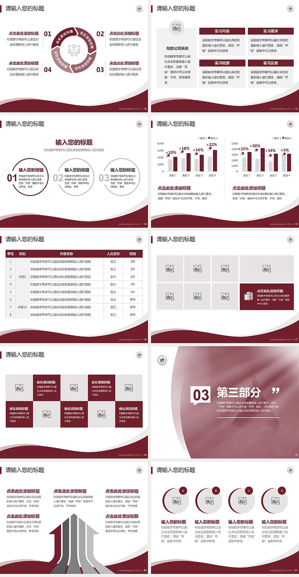 四川城市职业学院专题讲座/学术交流会PPT模板下载4:3格式幻灯片预览图3