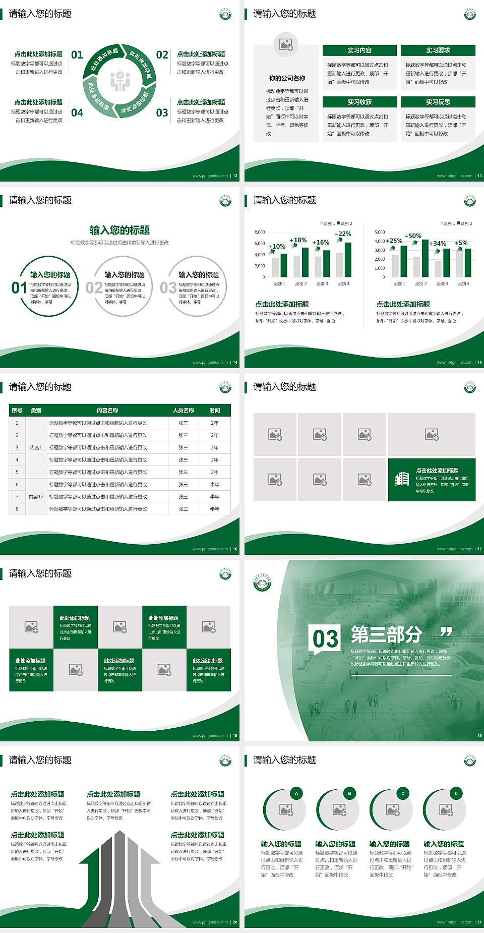 榆林职业技术学院专题讲座/学术交流会PPT模板下载4:3格式幻灯片预览图3