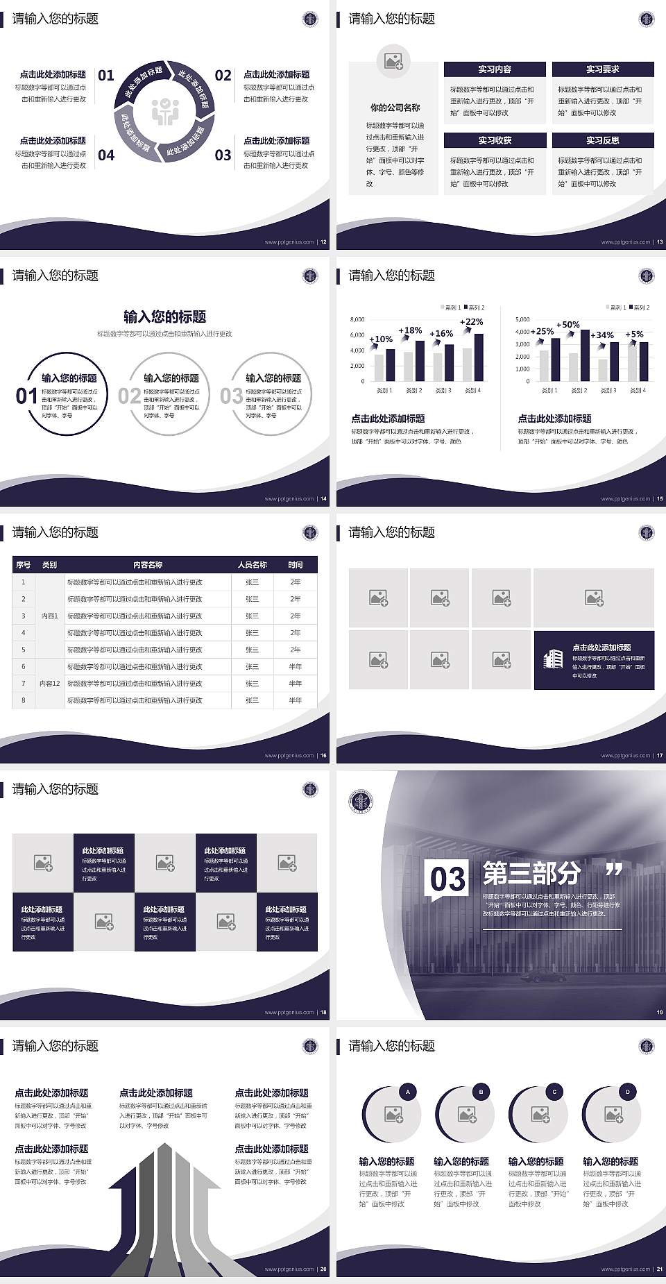 山西兴华职业学院专题讲座/学术交流会PPT模板下载4:3格式幻灯片预览图3