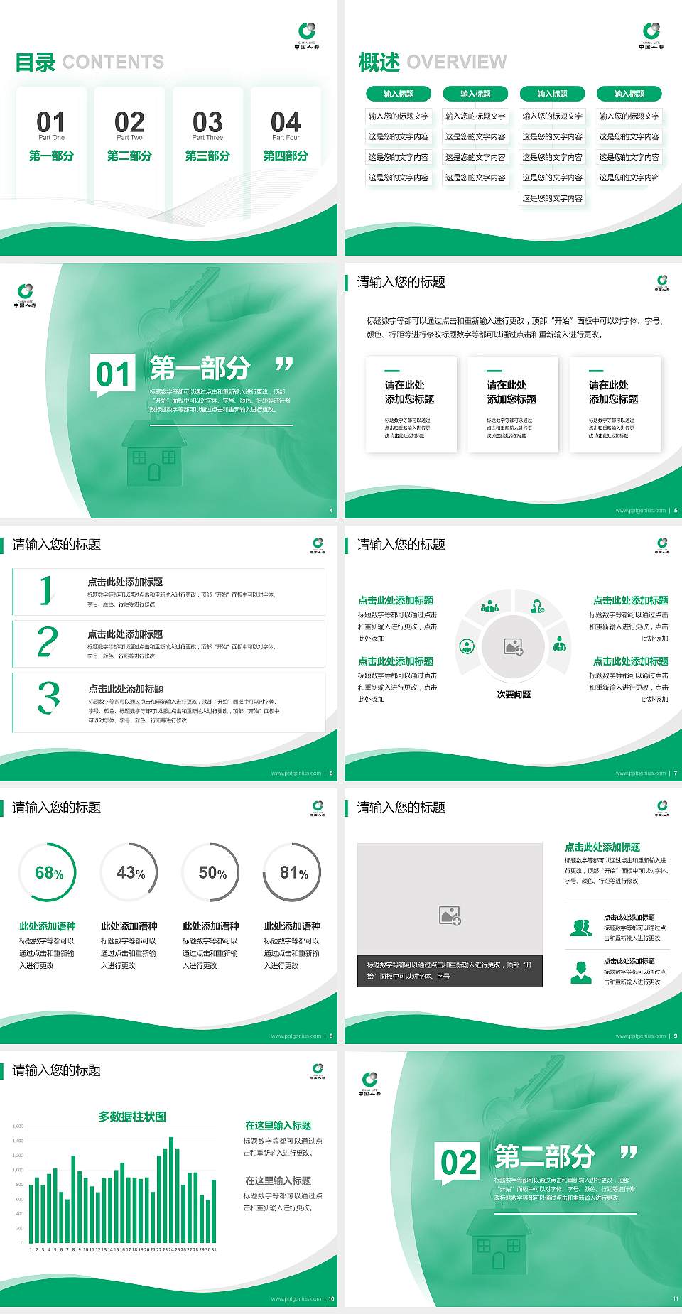 保险职业学院专题讲座/学术交流会PPT模板下载4:3格式幻灯片预览图2