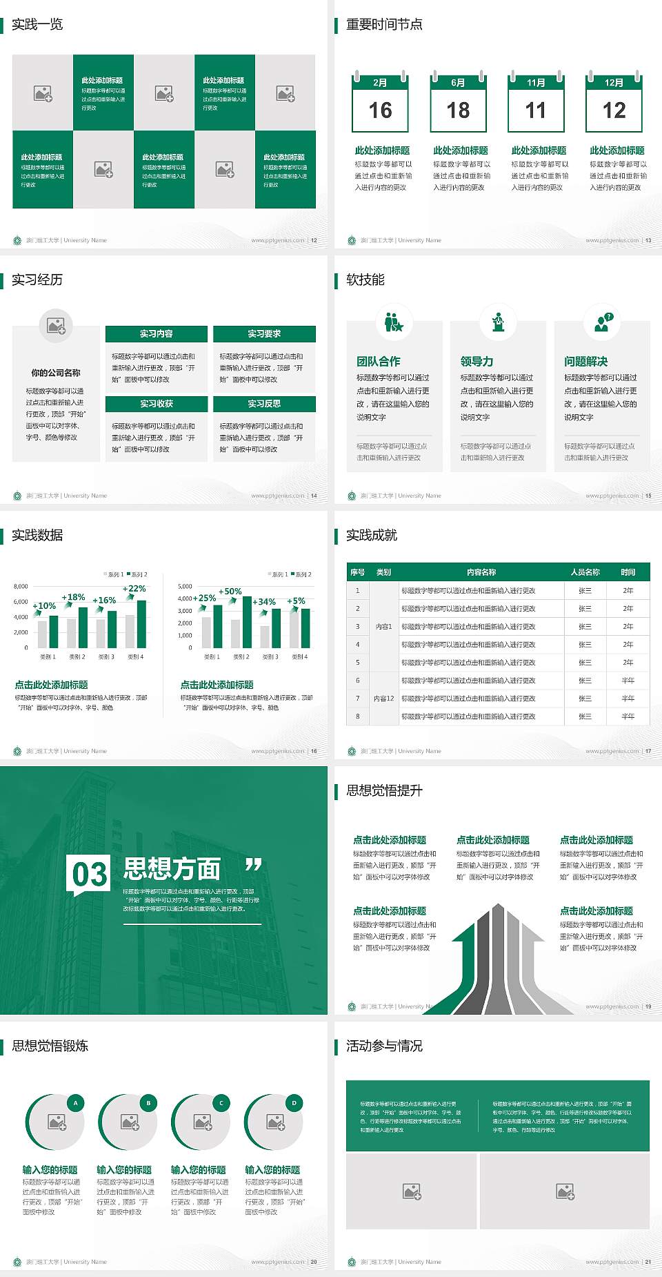 澳门理工大学专用国家奖学金答辩PPT模板4:3格式幻灯片预览图3