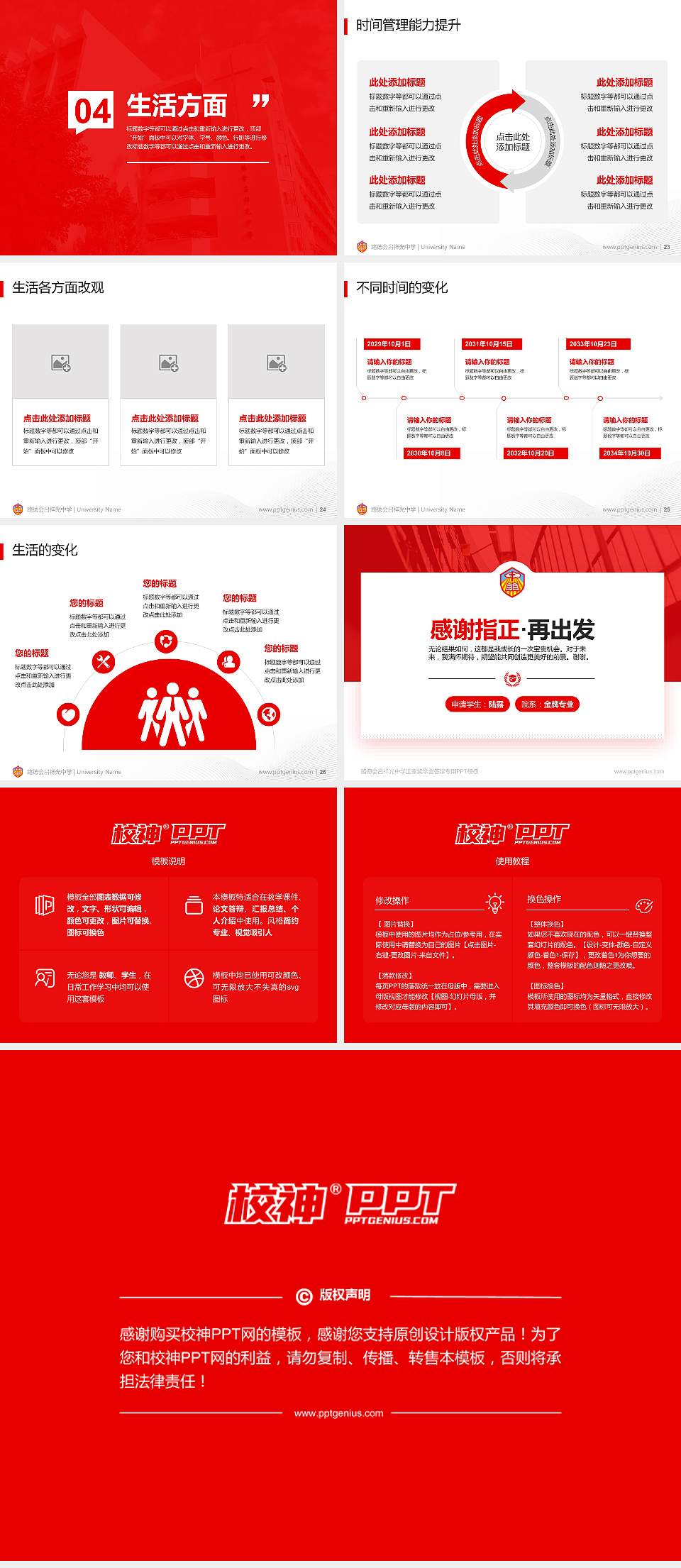 路德会吕祥光中学专用国家奖学金答辩PPT模板4:3格式幻灯片预览图4