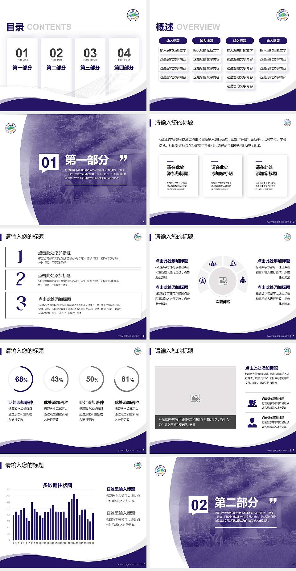 辽宁林业职业技术学院专题讲座/学术交流会PPT模板下载4:3格式幻灯片预览图2