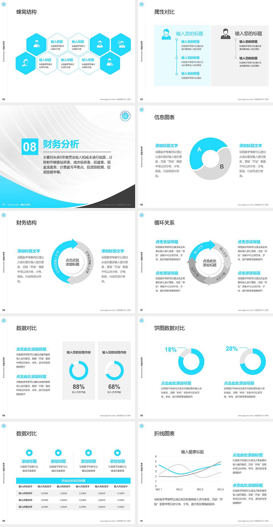 淮北师范大学专用全国大学生互联网+创新创业大赛计划书/路演/网评PPT模板4:3格式幻灯片预览图10