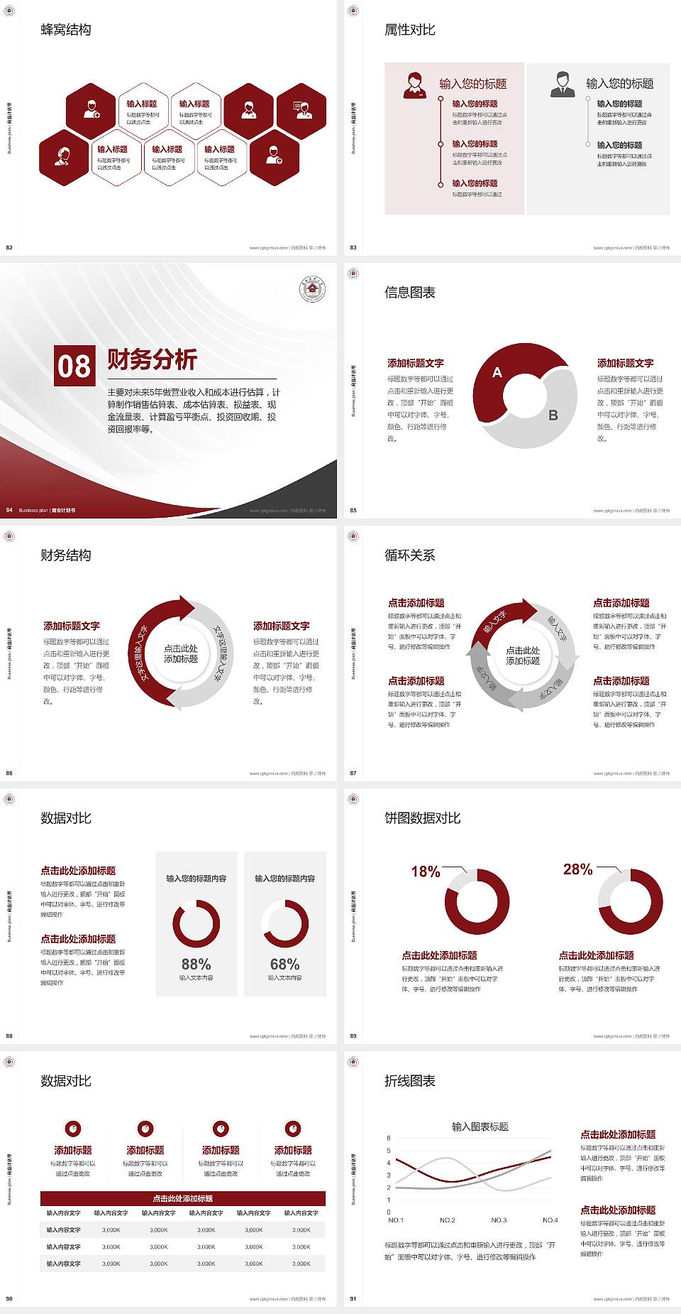 吉林建筑大学专用全国大学生互联网+创新创业大赛计划书/路演/网评PPT模板4:3格式幻灯片预览图10