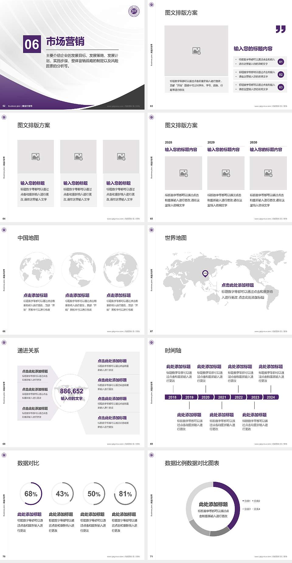 北京工商大学嘉华学院专用全国大学生互联网+创新创业大赛计划书/路演/网评PPT模板4:3格式幻灯片预览图8