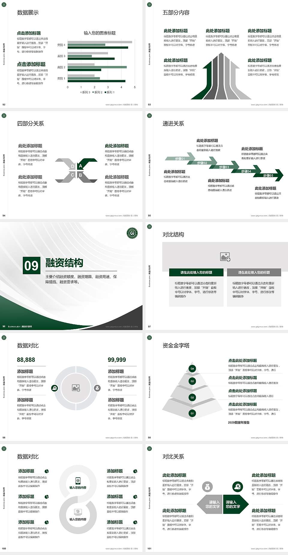 长春健康职业学院专用全国大学生互联网+创新创业大赛计划书/路演/网评PPT模板4:3格式幻灯片预览图11