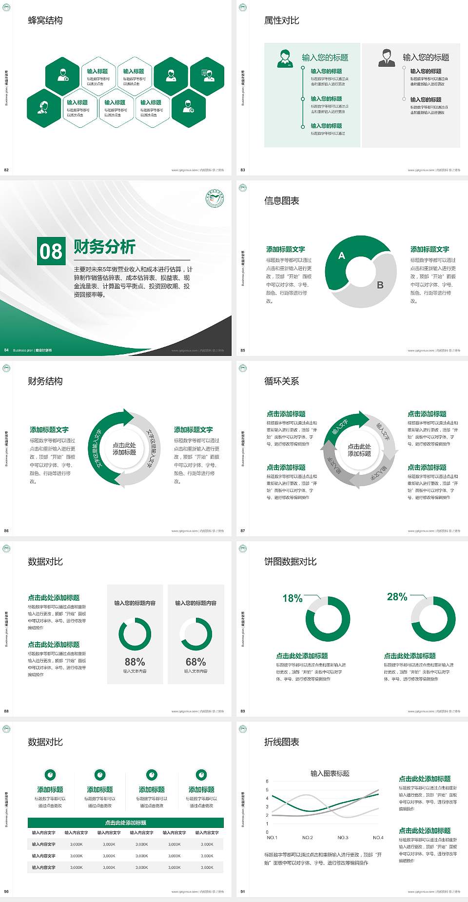 长春职业技术学院专用全国大学生互联网+创新创业大赛计划书/路演/网评PPT模板4:3格式幻灯片预览图10