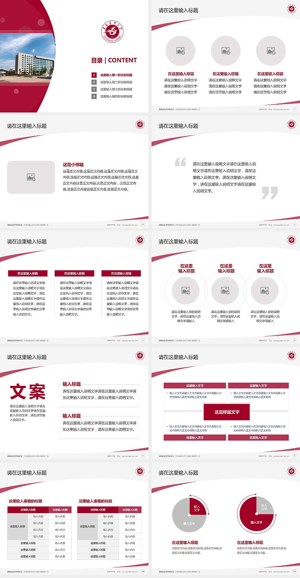 遵义医科大学毕业论文答辩PPT模板下载4:3格式幻灯片预览图2