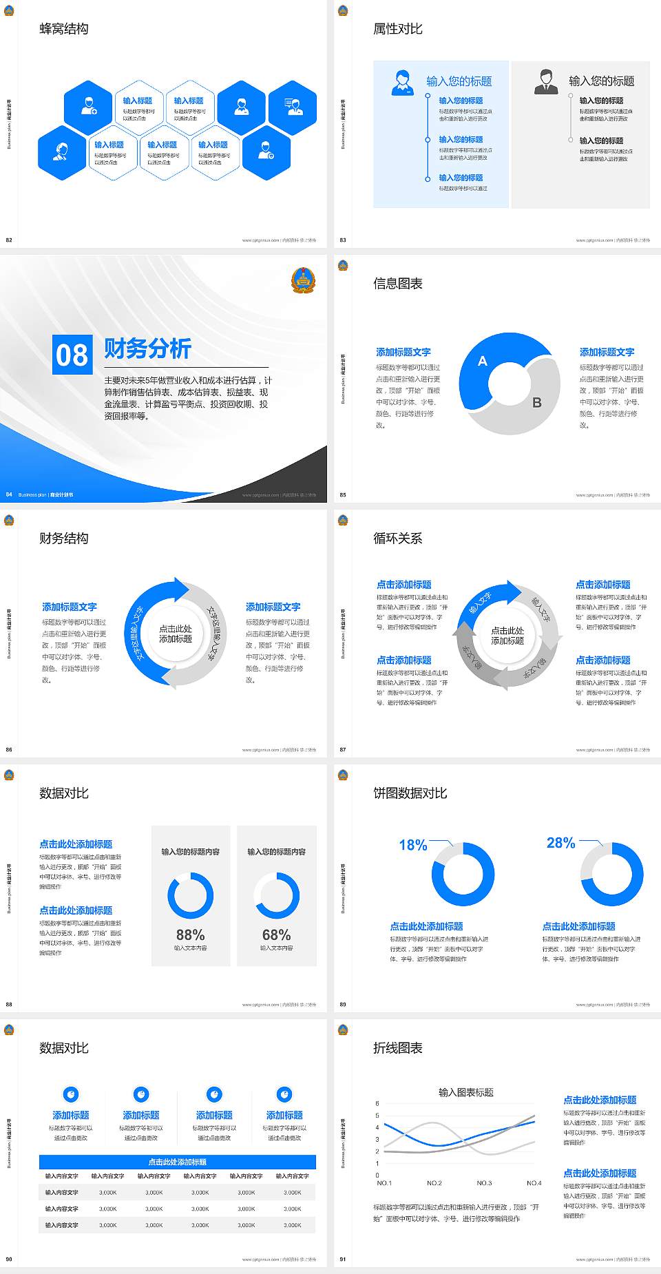 解放军装甲兵学院专用全国大学生互联网+创新创业大赛计划书/路演/网评PPT模板4:3格式幻灯片预览图10