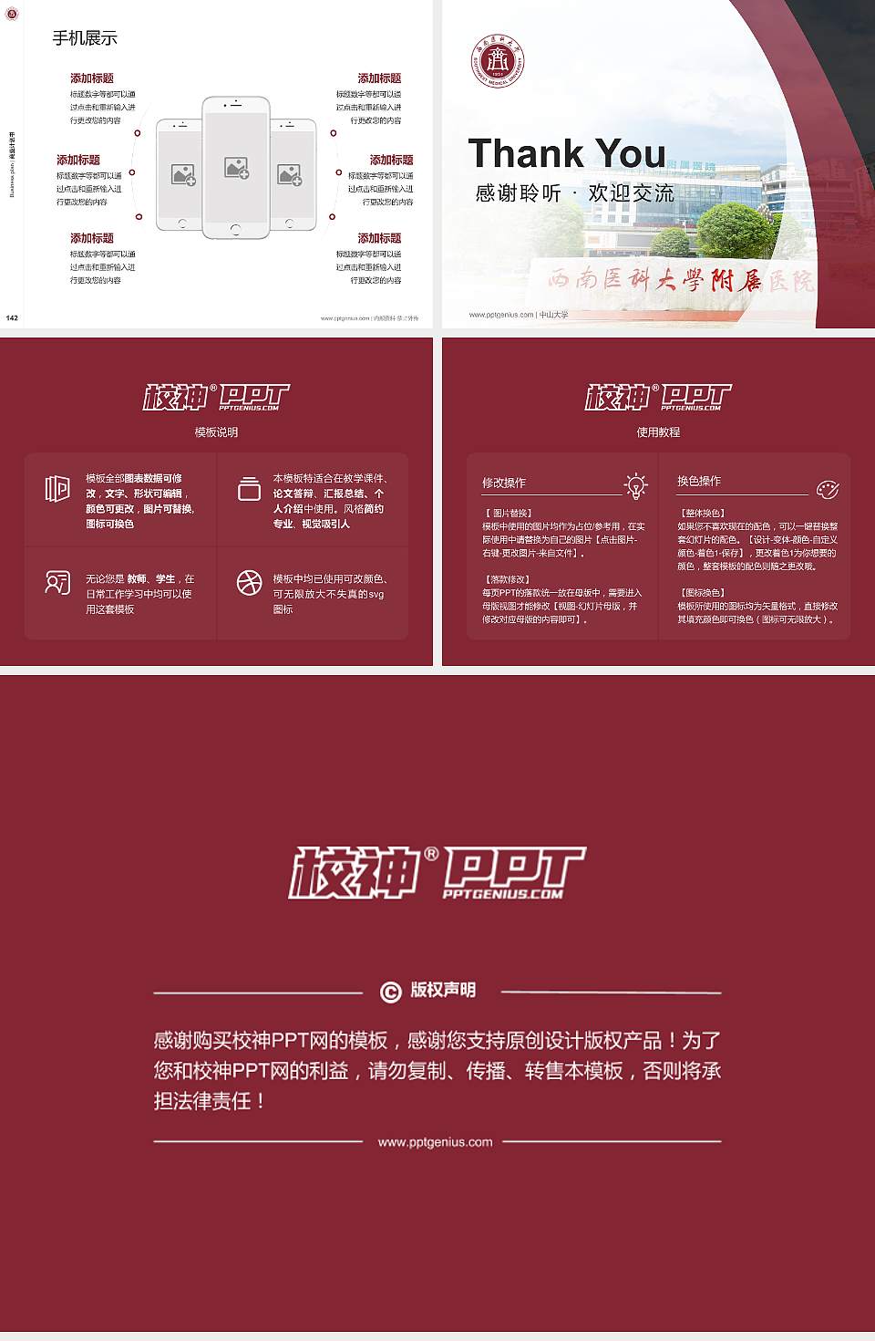 西南医科大学专用全国大学生互联网+创新创业大赛计划书/路演/网评PPT模板4:3格式幻灯片预览图16