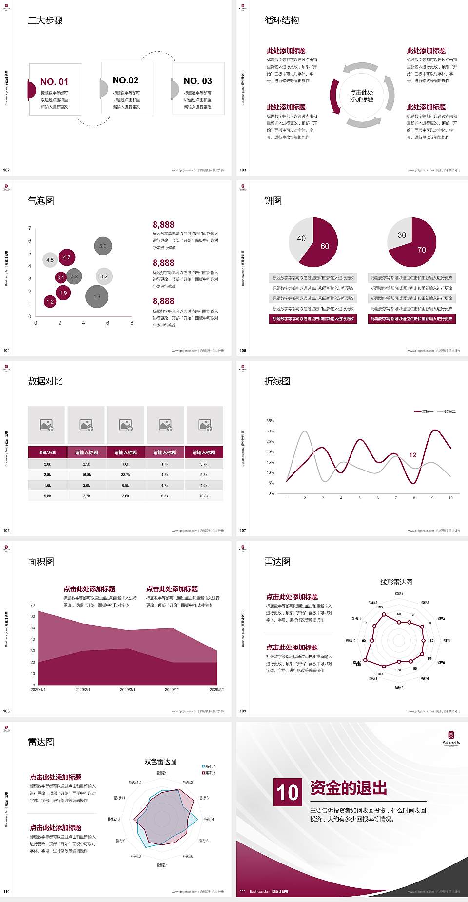 中央音乐学院专用全国大学生互联网+创新创业大赛计划书/路演/网评PPT模板4:3格式幻灯片预览图12