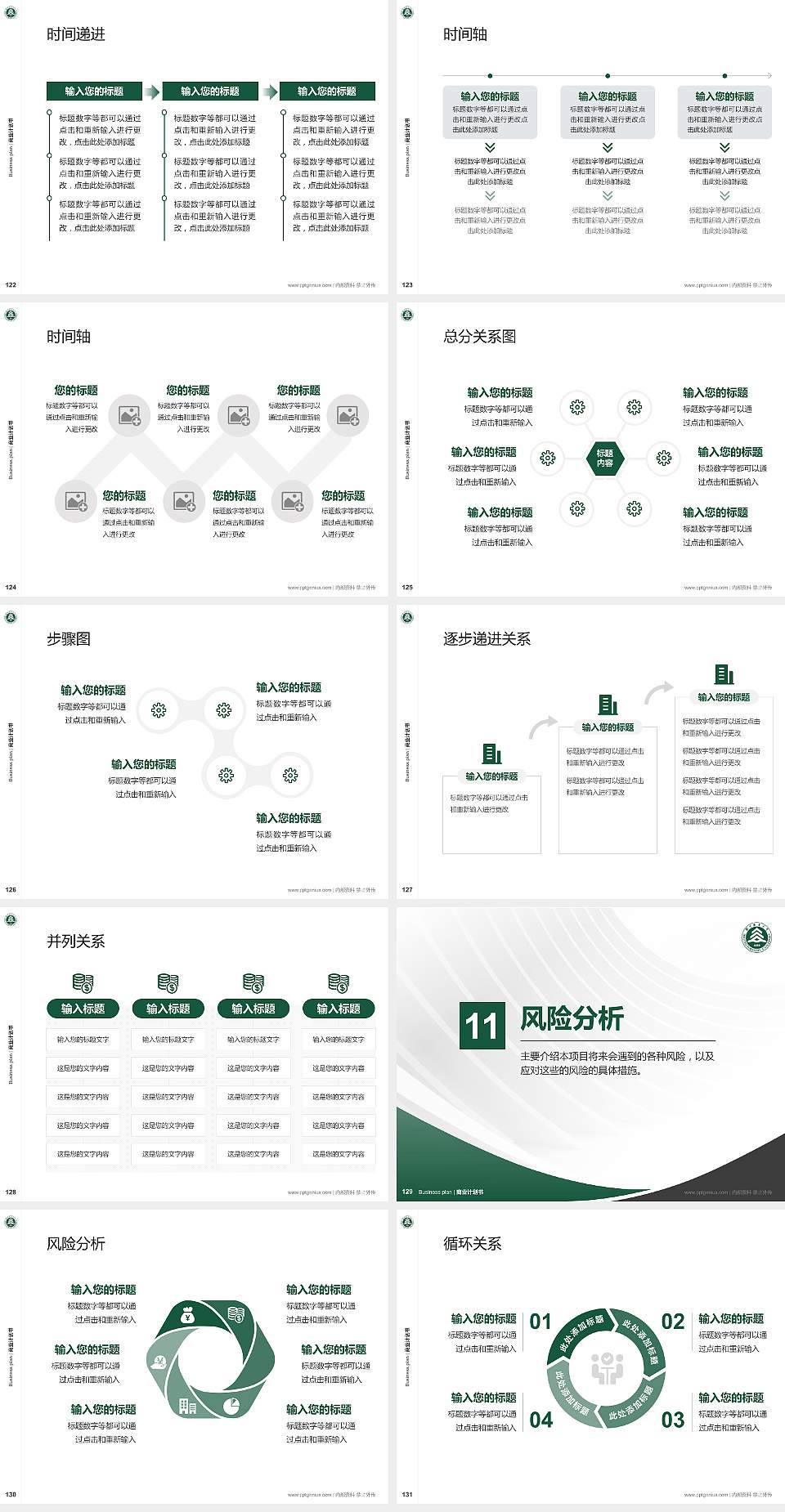 北京林业大学专用全国大学生互联网+创新创业大赛计划书/路演/网评PPT模板4:3格式幻灯片预览图14