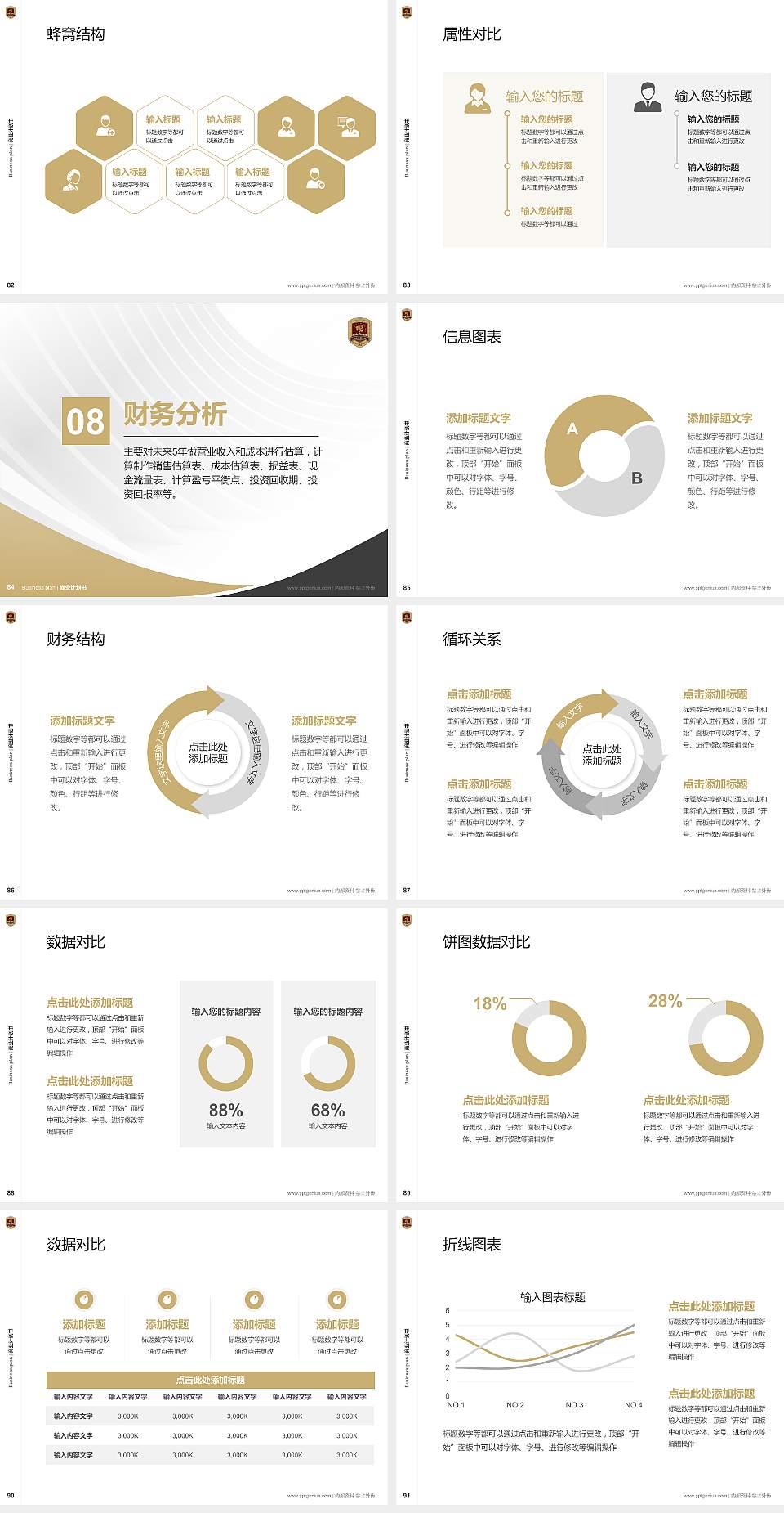 吉林动画学院专用全国大学生互联网+创新创业大赛计划书/路演/网评PPT模板4:3格式幻灯片预览图10