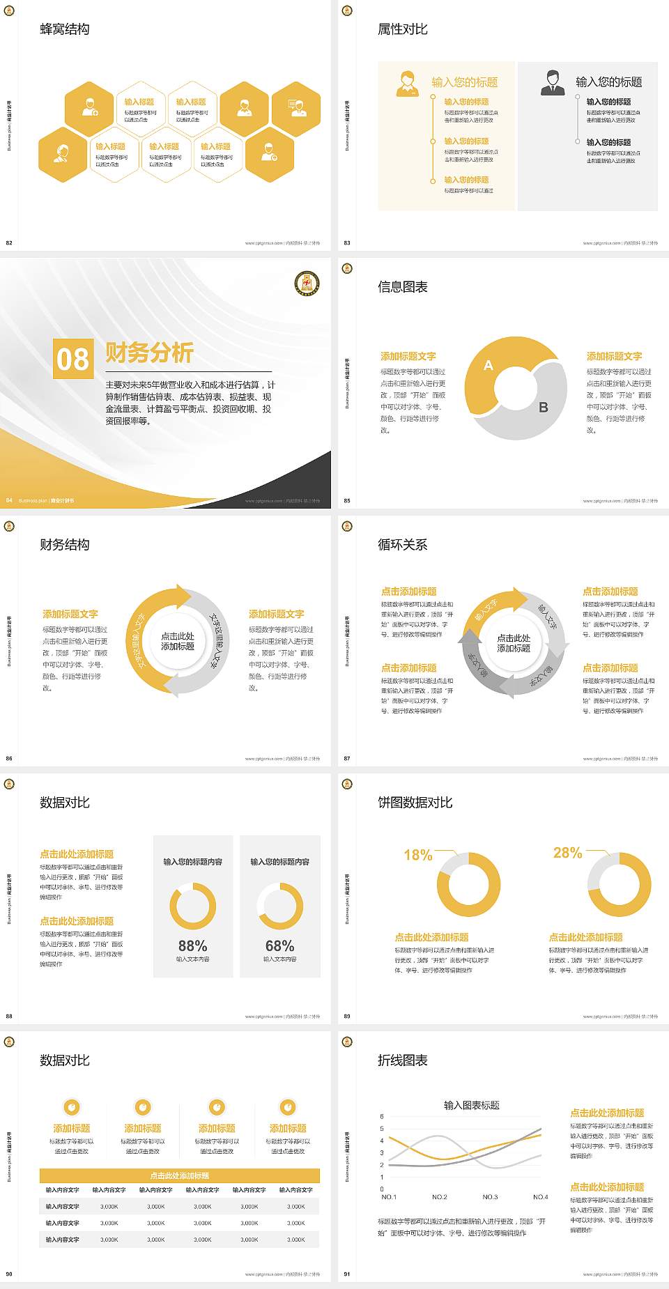 长春金融高等专科学校专用全国大学生互联网+创新创业大赛计划书/路演/网评PPT模板4:3格式幻灯片预览图10