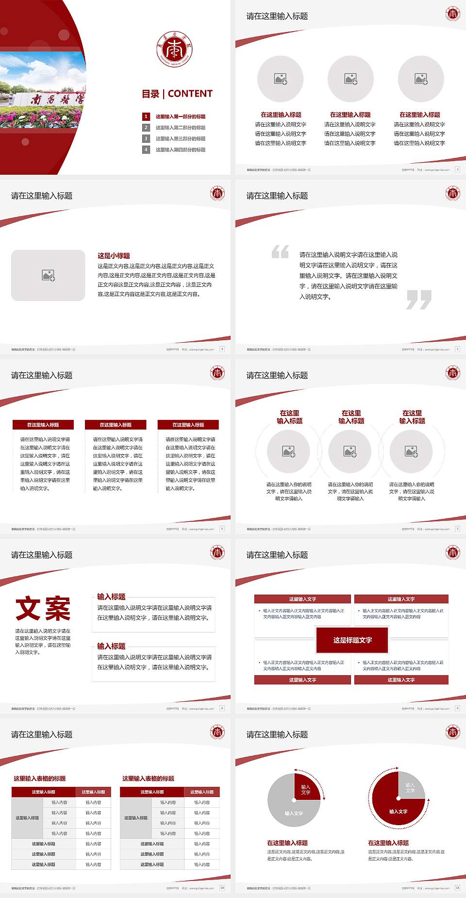 南昌医学院毕业论文答辩PPT模板下载4:3格式幻灯片预览图2