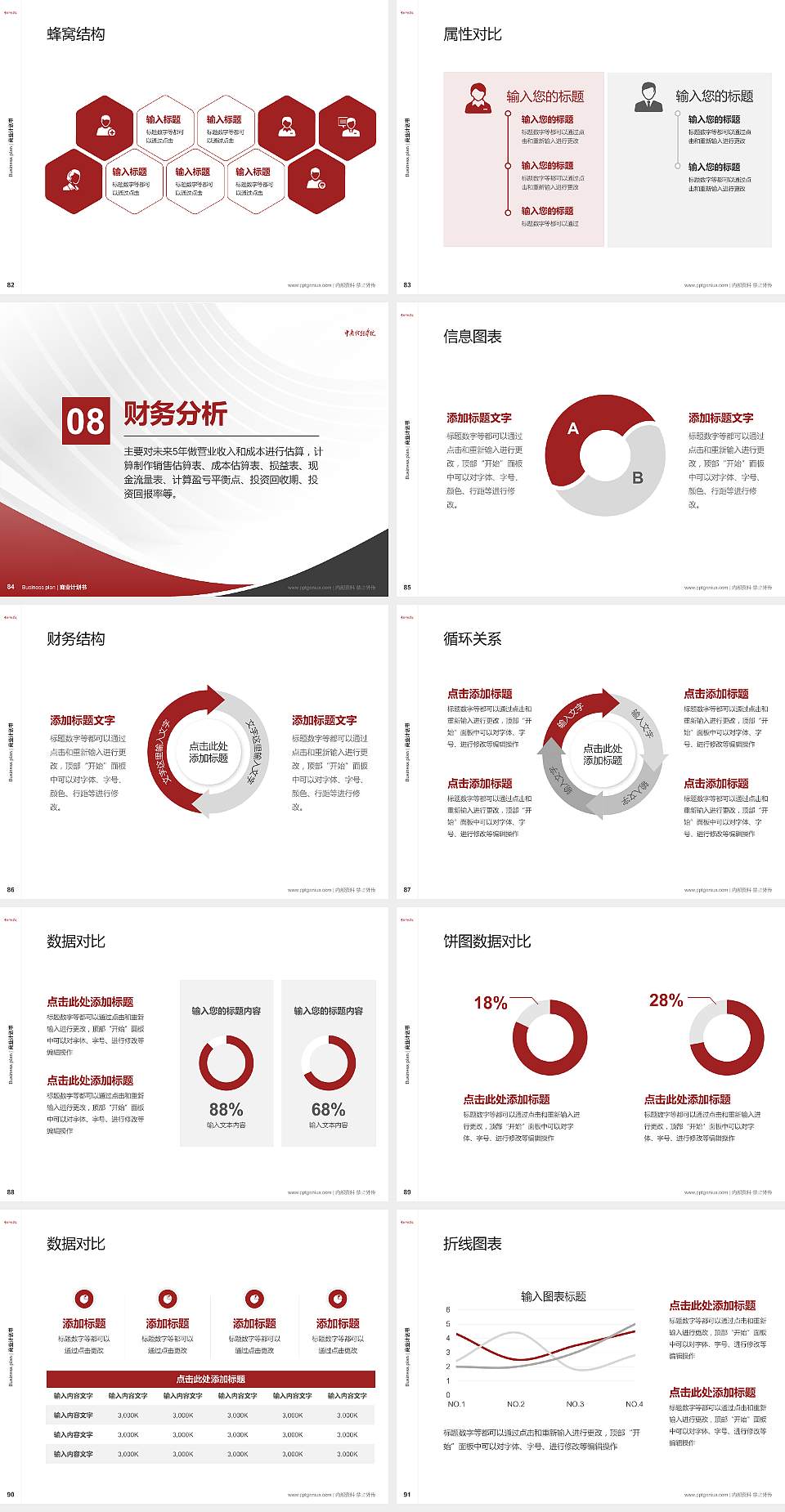 中央戏剧学院专用全国大学生互联网+创新创业大赛计划书/路演/网评PPT模板4:3格式幻灯片预览图10