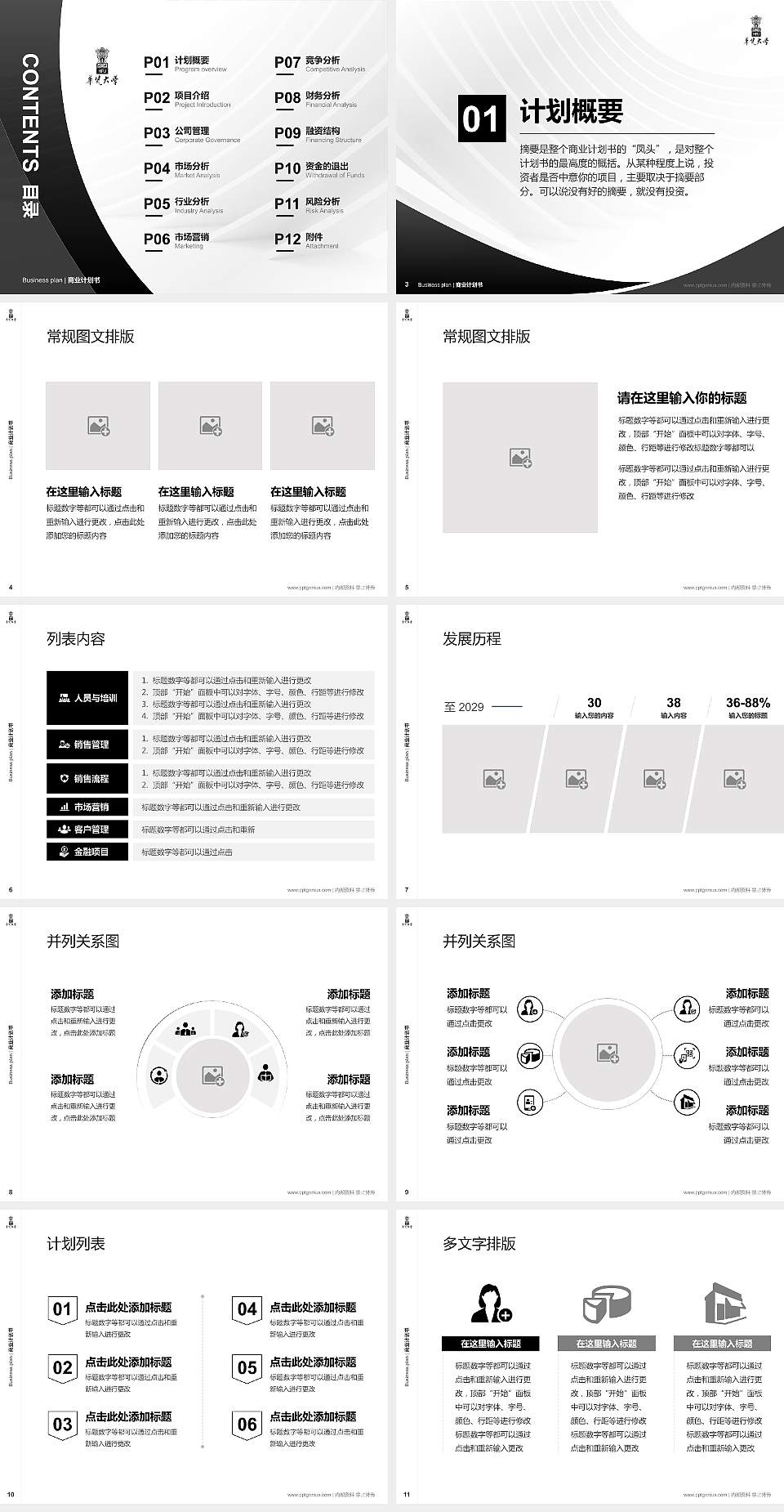 台湾华梵大学专用全国大学生互联网+创新创业大赛计划书/路演/网评PPT模板4:3格式幻灯片预览图2